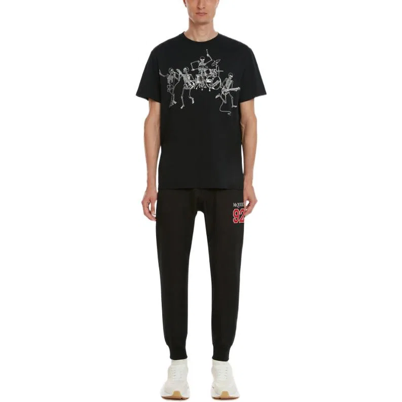 Футболка с принтом скелета Alexander McQueen Black — фото 3