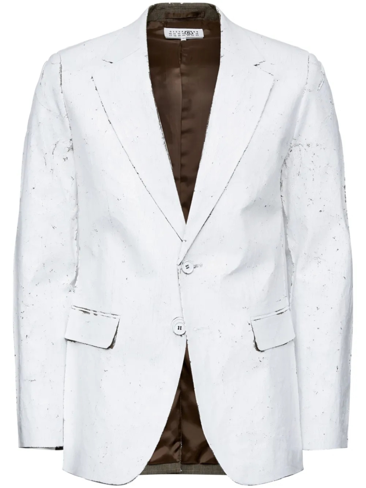 

Фактурный пиджак MM6 Maison Margiela, белый