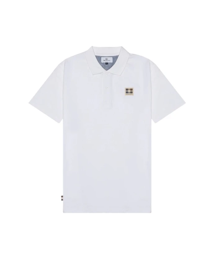 

Клубная клетчатая поло из органического хлопка Aquascutum, белый