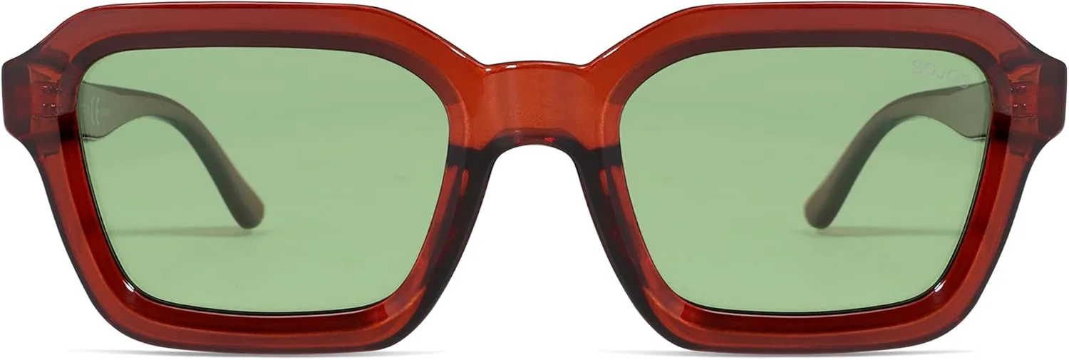 

Солнцезащитные очки SOJOS Retro Polarized Square Sunglasses для женщин и мужчин, винтажные, в стиле 70-х, 80-х, 90-х, шестиугольные, модель SJ2377, Brown