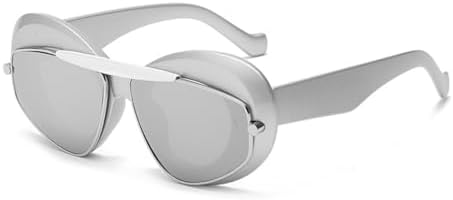 

Солнцезащитные очки 2027 года для женщин, солнцезащитные очки для мужчин в винтажном панк-стиле, с металлическим покрытием, изогнутые линзы, защита от УФ-излучения UV400 MTZJH, C7