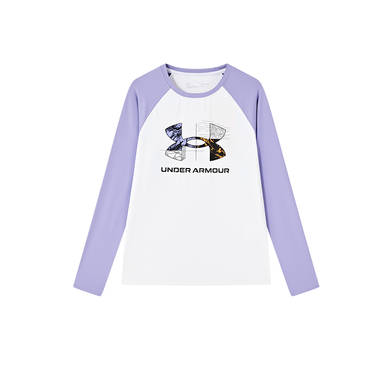 

Футболка для младших школьников Under Armour, сирень