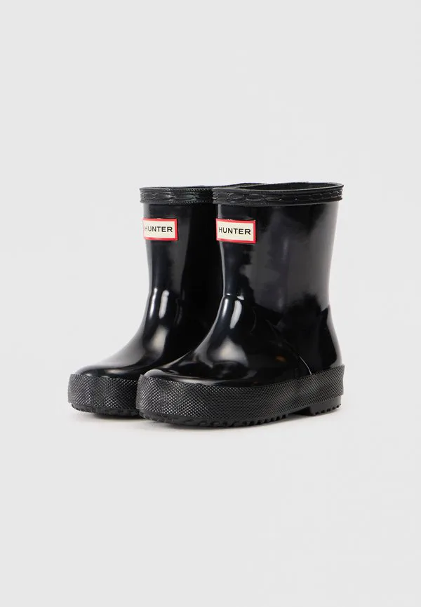 Детские глянцевые сапоги-резиновые сапоги унисекс Hunter Original, Black — фото 2
