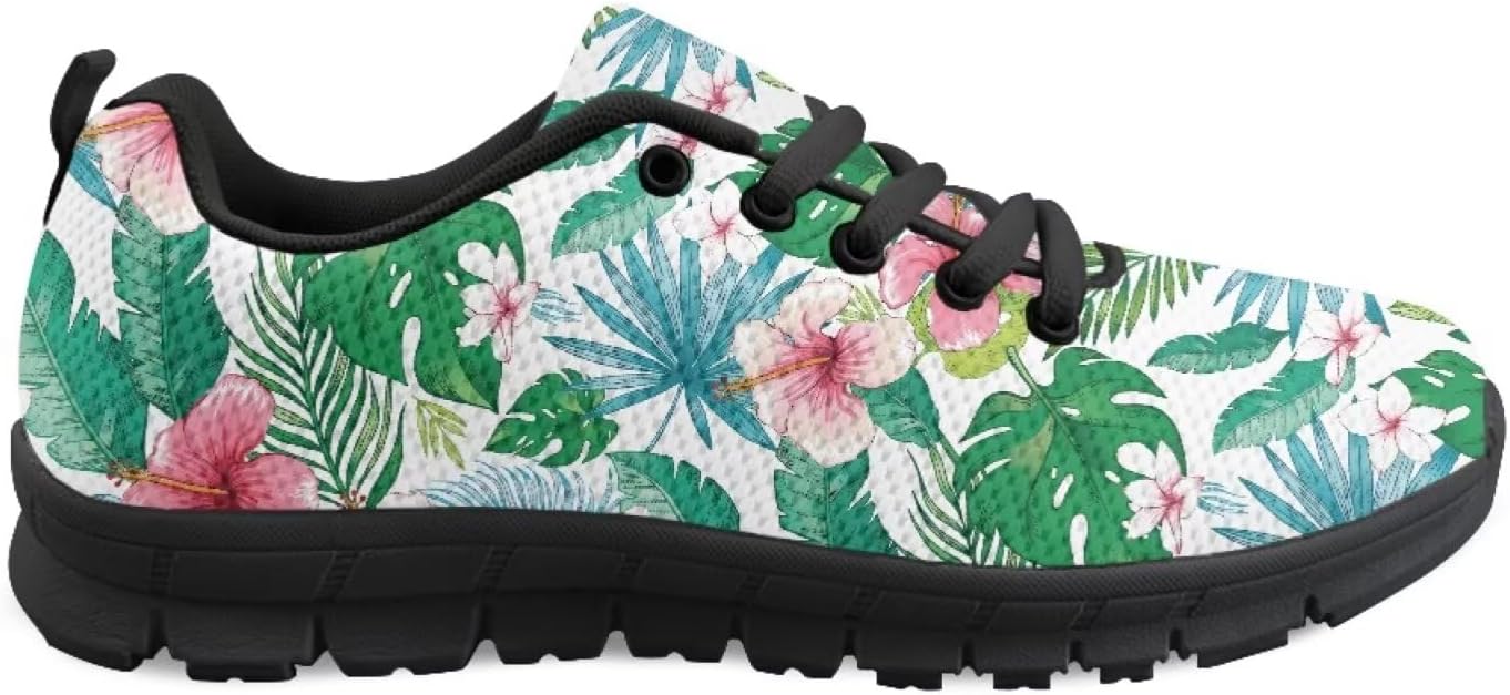 

Унисекс кроссовки для женщин с тропическим цветочным рисунком, теннисные и беговые, легкие, с сетчатым верхом, спортивные, для тренажерного зала, с подошвой из EVA Getelinseng, Hawaii Palm Hibiscus