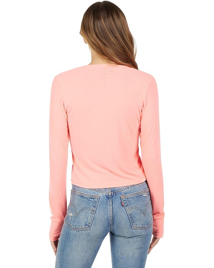 

Свитер Michael Lauren Evander Cardigan with Snaps, цвет Neon Coral