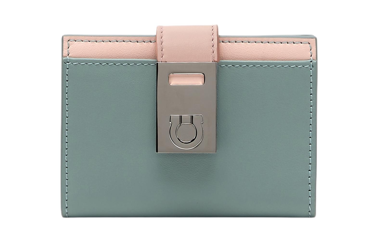 

Ferragamo Кошелек для карт из коровьей кожи Women's Blue & Pink