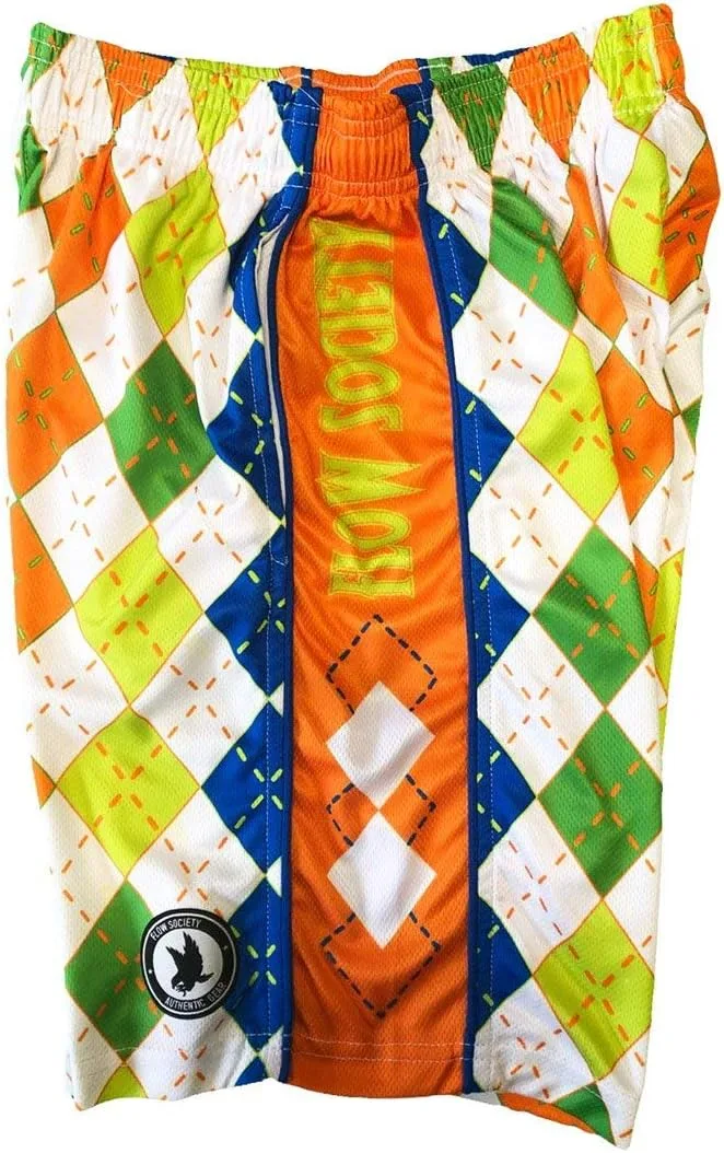 

Flow Society мужские шорты Argyle Attack синие и золотые