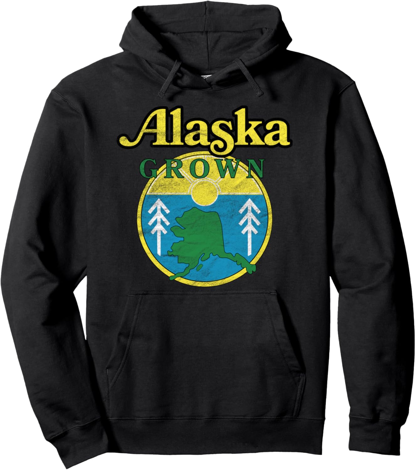 

Винтажная ретро толстовка с капюшоном в стиле Аляски Alaskan Apparel, черный