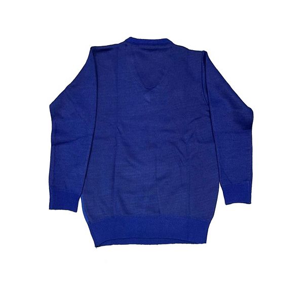Свитер с V-образным узором slim fit для мальчика Elie Balleh, Blue — фото 2