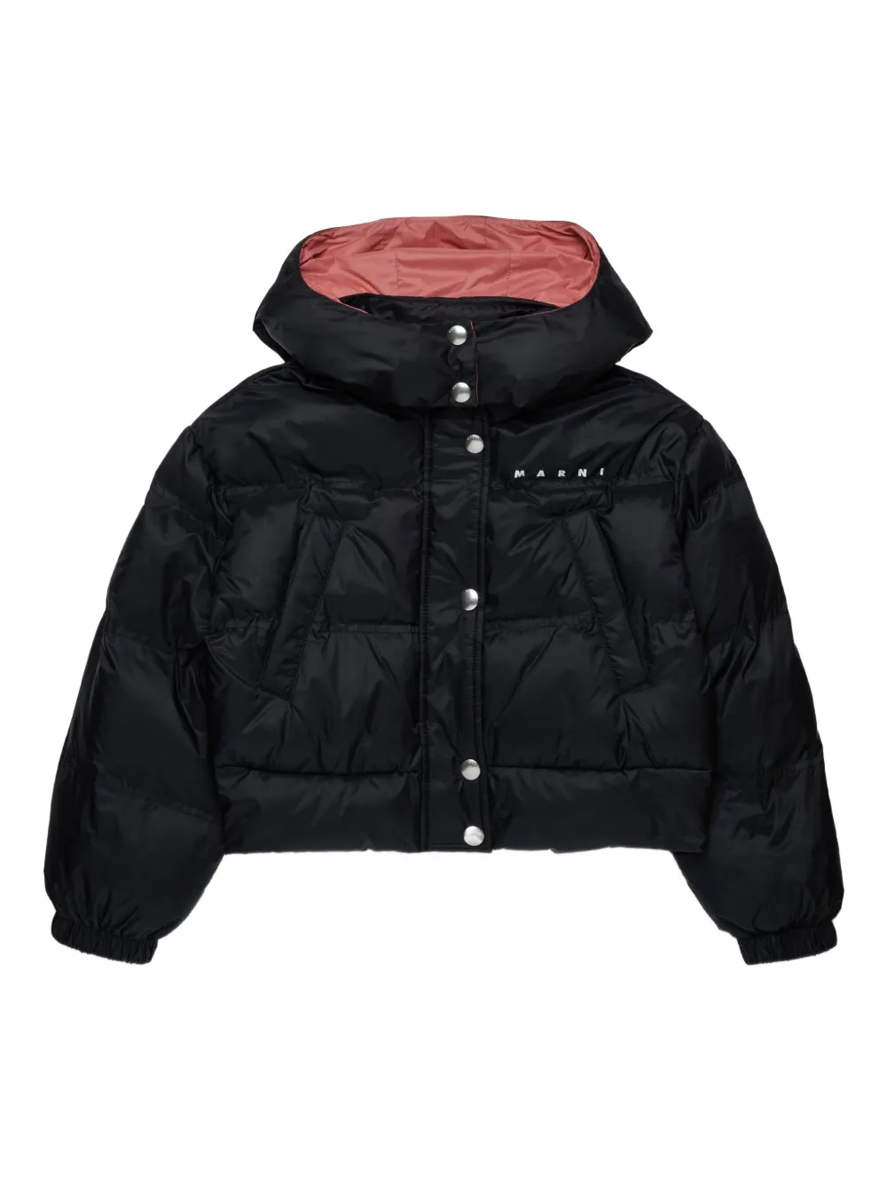 

Пуховик с логотипом Marni Kids, черный