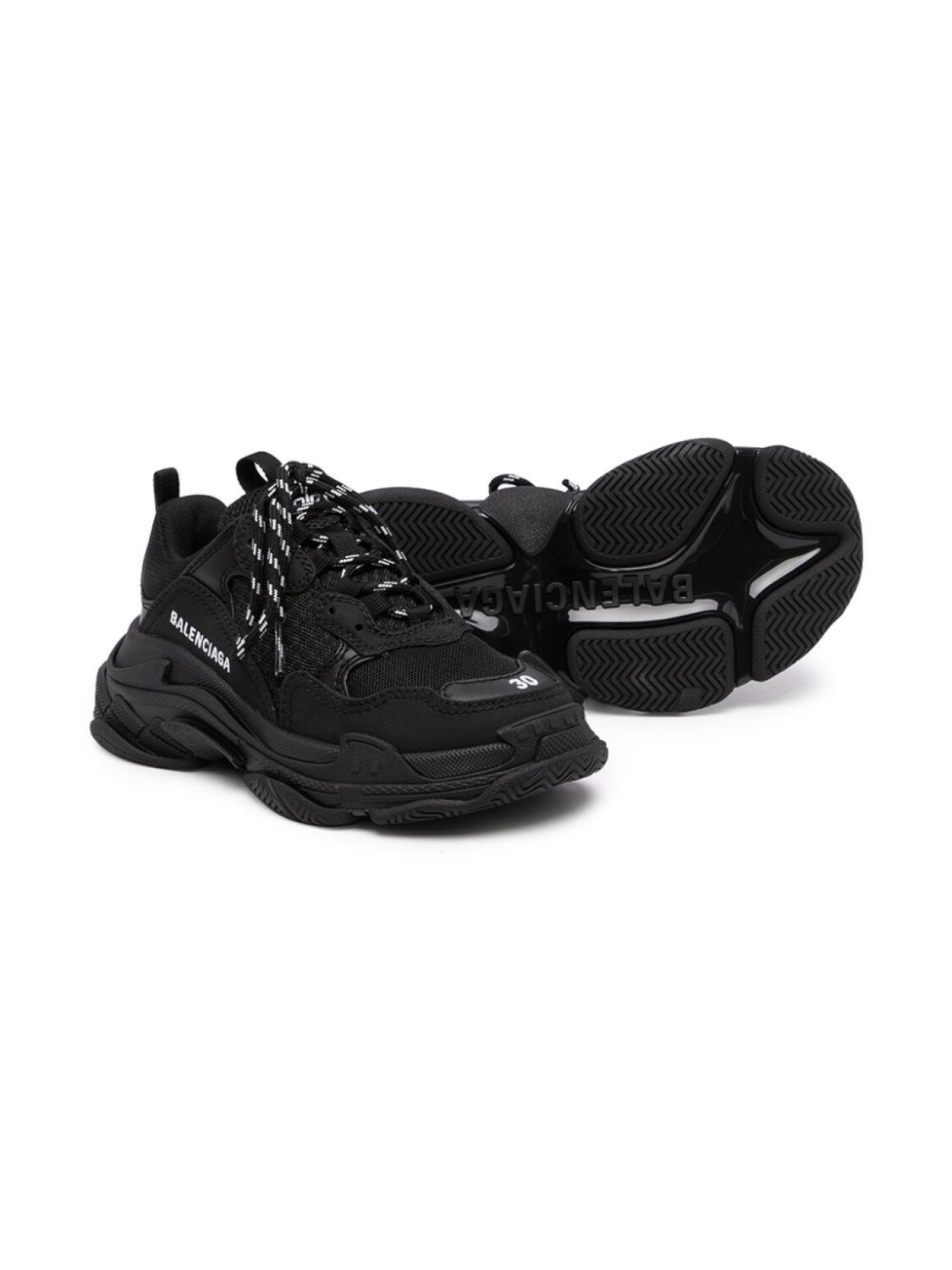 

Balenciaga Kids кроссовки Triple S, черный
