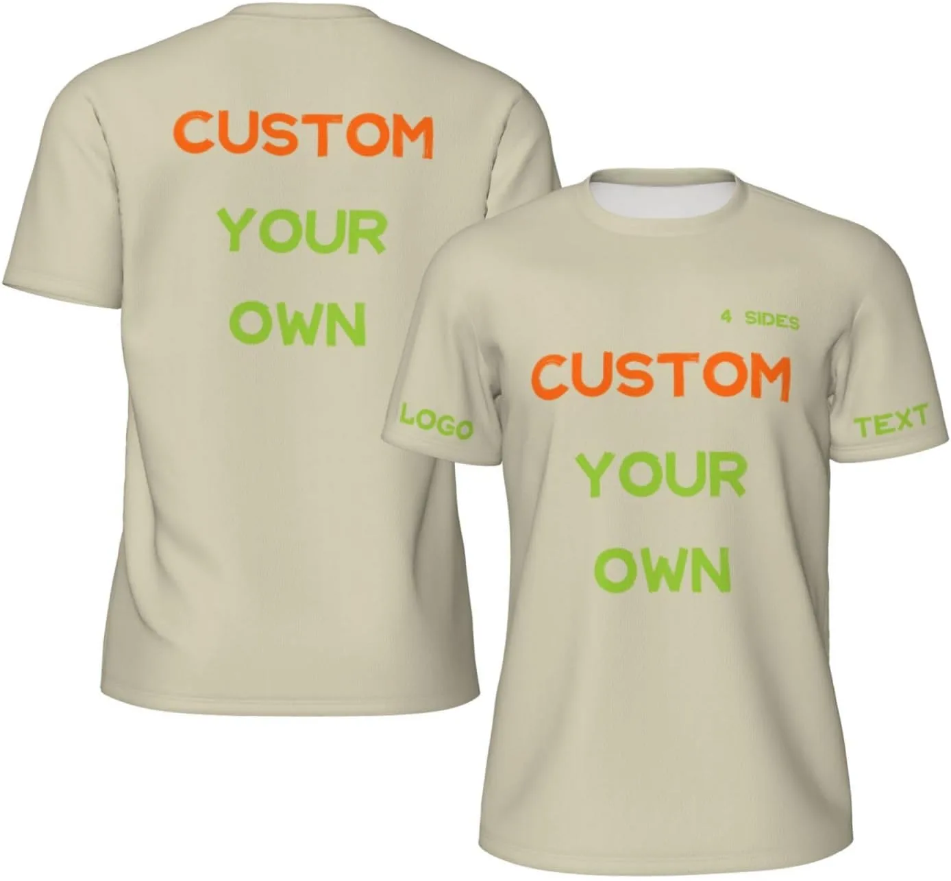 

Футболка Custom с принтом на 4 сторонах для мужчин