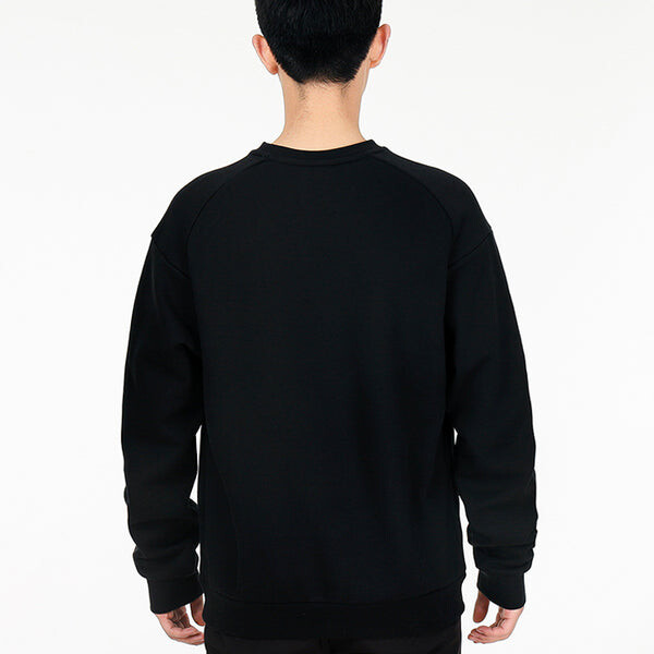 Толстовка Men's Air Jordan Logo Printing Fleece Lined Stay Warm Sports Pullover Round Neck Black, черный — фото 4