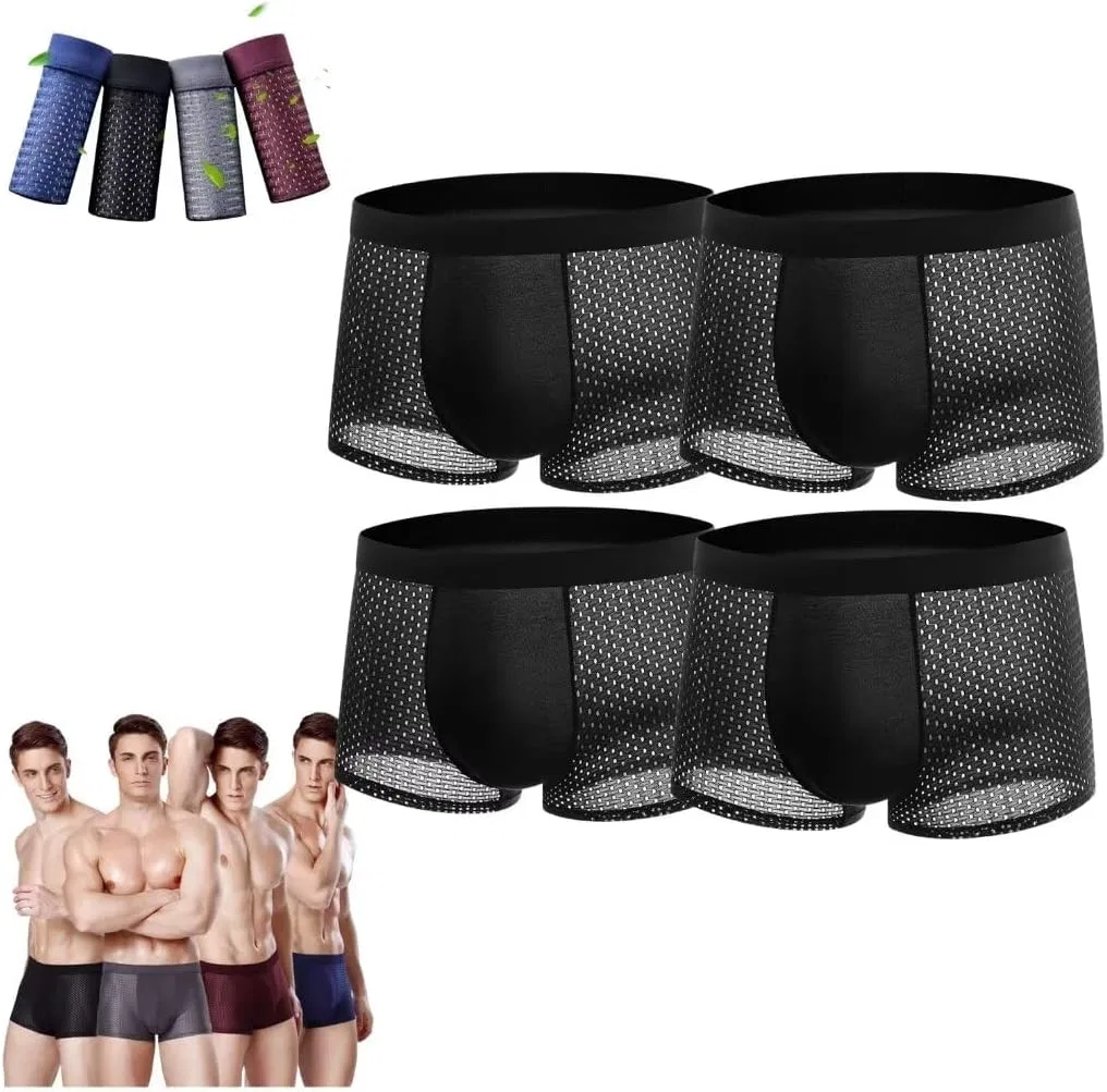 Боксеры дышащие, Athletic Works, 4 шт. Черный