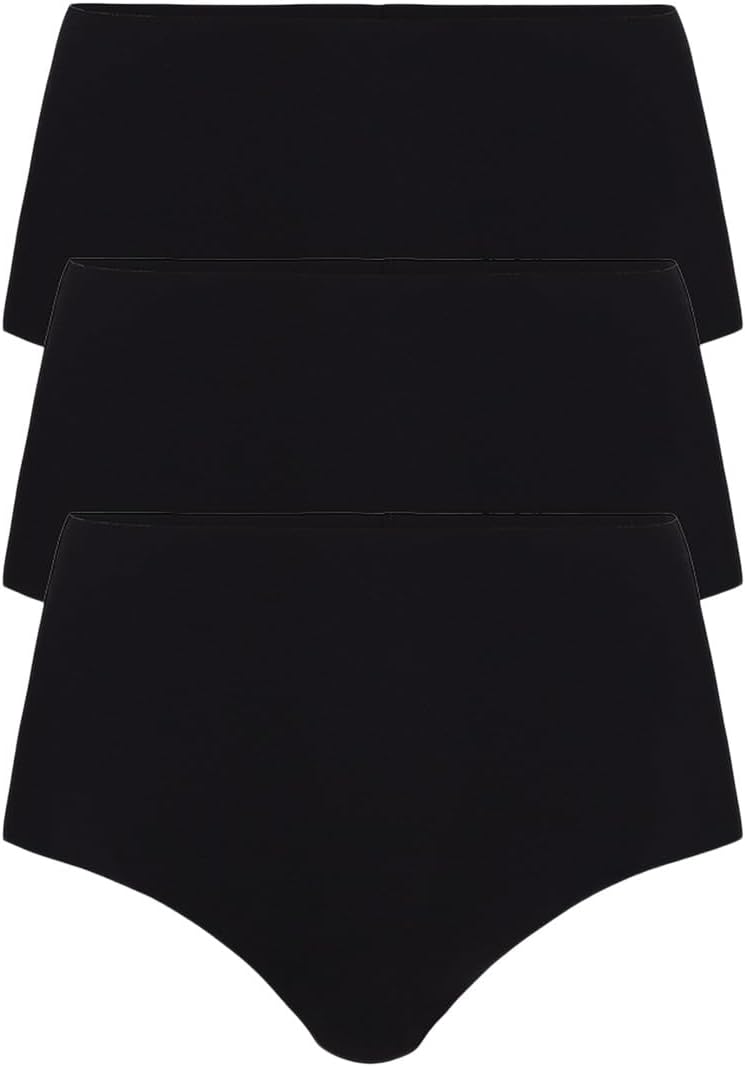 

Женские трусики с высокой посадкой, комплект из 3 шт. Commando, Black