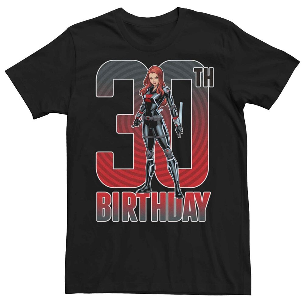 

Мужская футболка на 30-летие Marvel Black Widow Licensed Character, черный