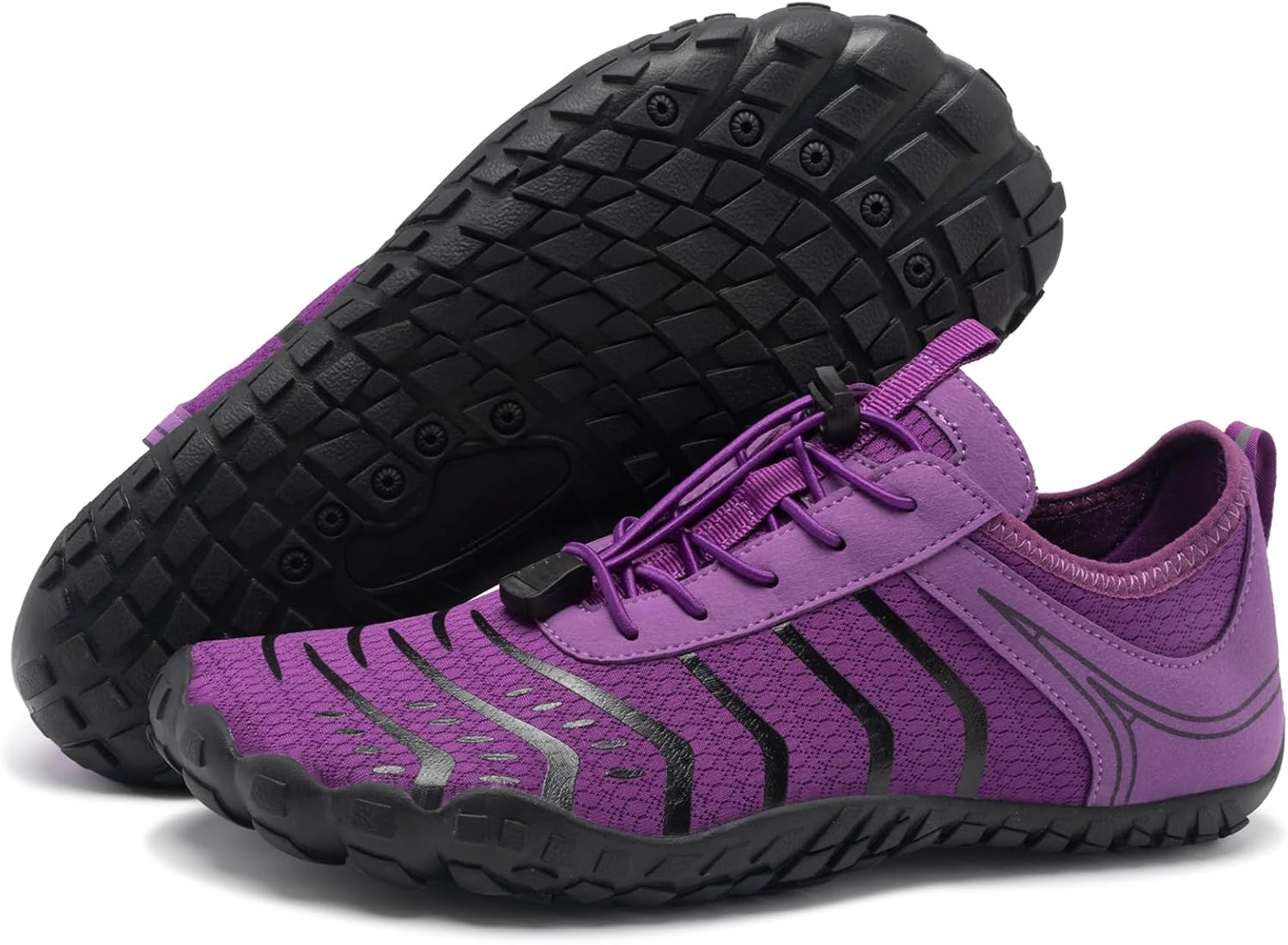 

Походные ботинки 2026 года для женщин и мужчин, обувь с широким носком для воды, удобный и нескользящий крой, спортивная обувь для ходьбы и походов Barezoey, пурпурный