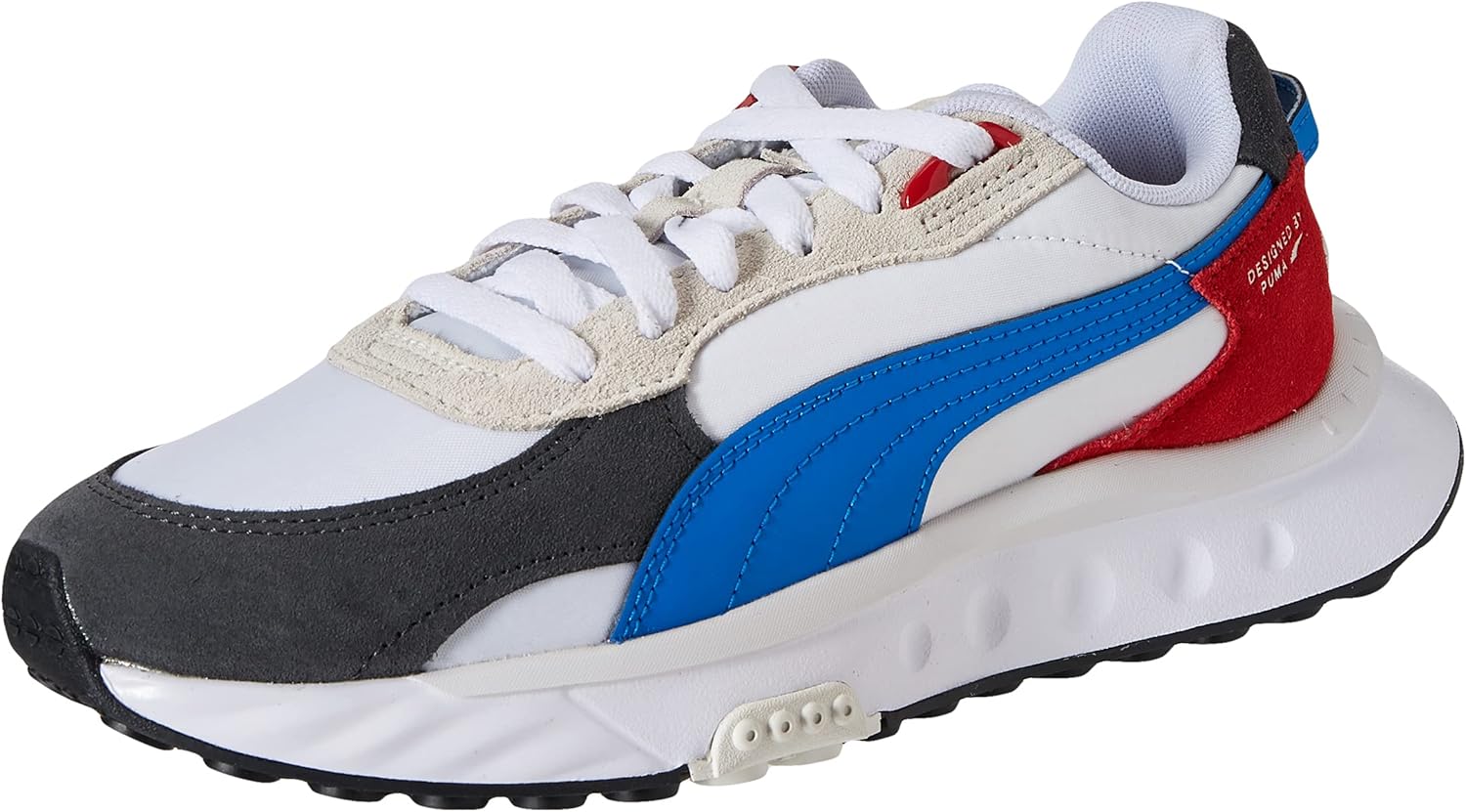 

Мужские кроссовки PUMA Wild Rider Rollin' с шнуровкой, повседневные- белые