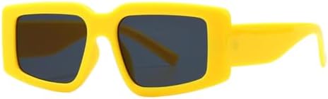 

Винтажные большие солнцезащитные очки для женщин, квадратные оранжевые очки, женские/мужские квадратные очки, модные женские очки с защитой от УФ-излучения UV400 MTZJH, Yellowblack