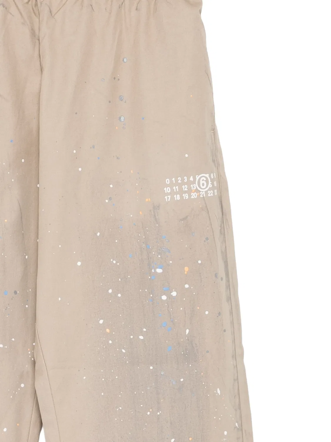 MM6 Maison Margiela Брюки с принтом «брызги» - нейтральные — фото 2