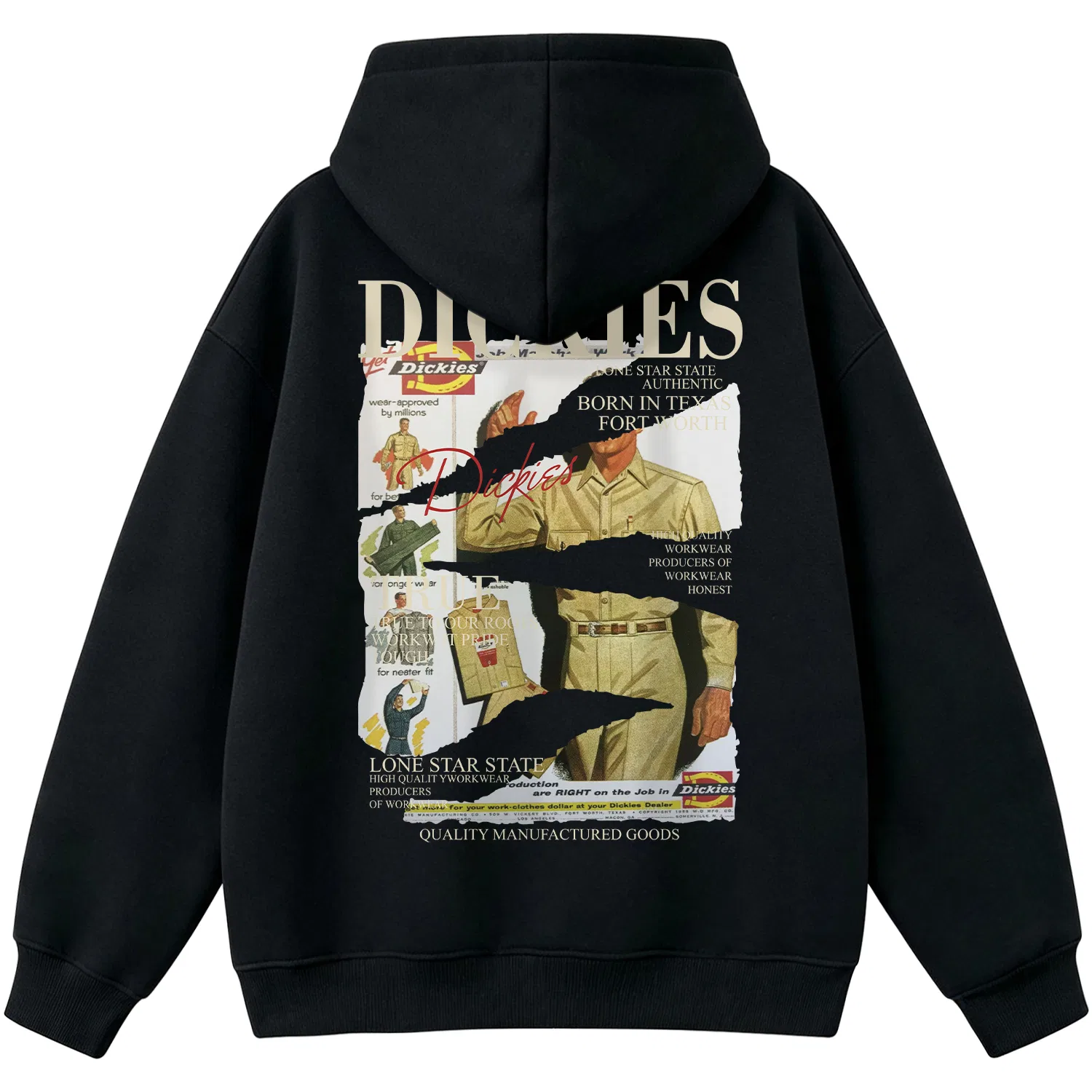 Детский худи с капюшоном, прямой крой Dickies, Black
