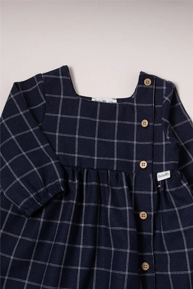 Детское платье для девочек с длинным рукавом Bebetto, Navy Blue — фото 3