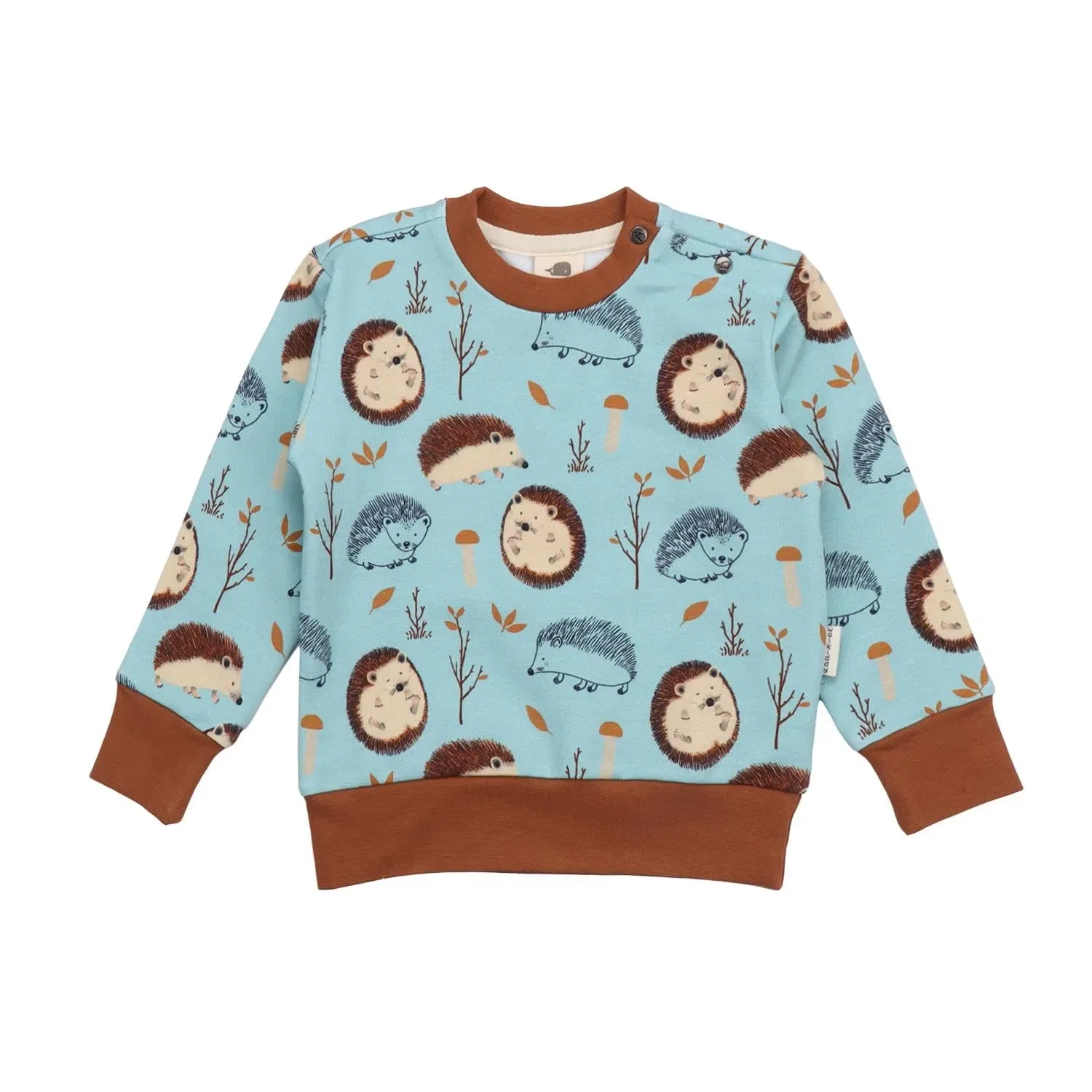 Свитшот с принтом Tiny Hedgehogs Walkiddy, серый
