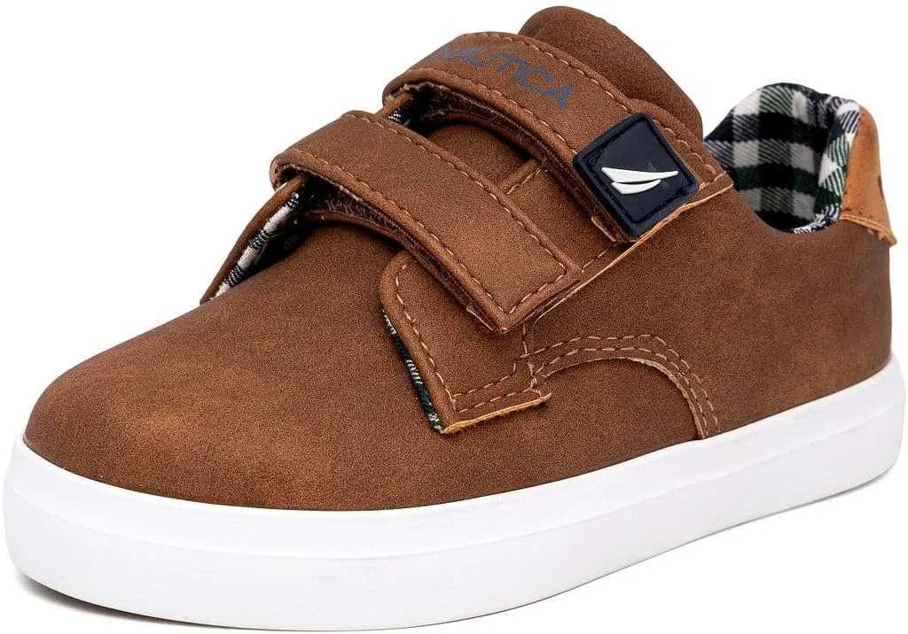 Детские кроссовки с двумя ремешками Nautica, Tan Smooth-Ames