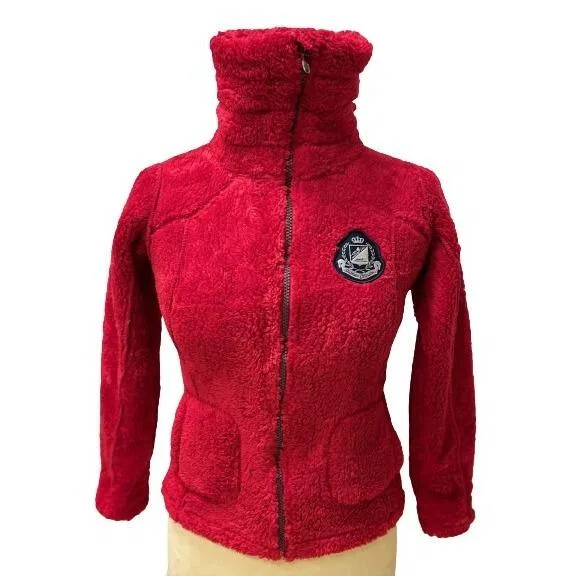 Детская флисовая куртка для девочек Peak Mountain Coral Sherpa, Красный