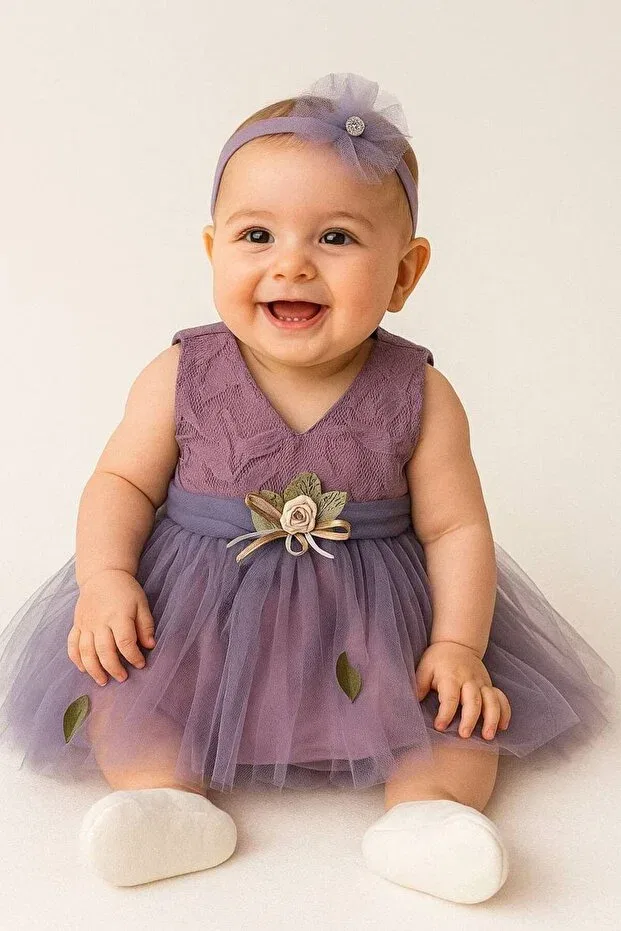 Детское платье для девочек без рукавов Mevlüt Dress Harry&Millie, Lavender — фото 2