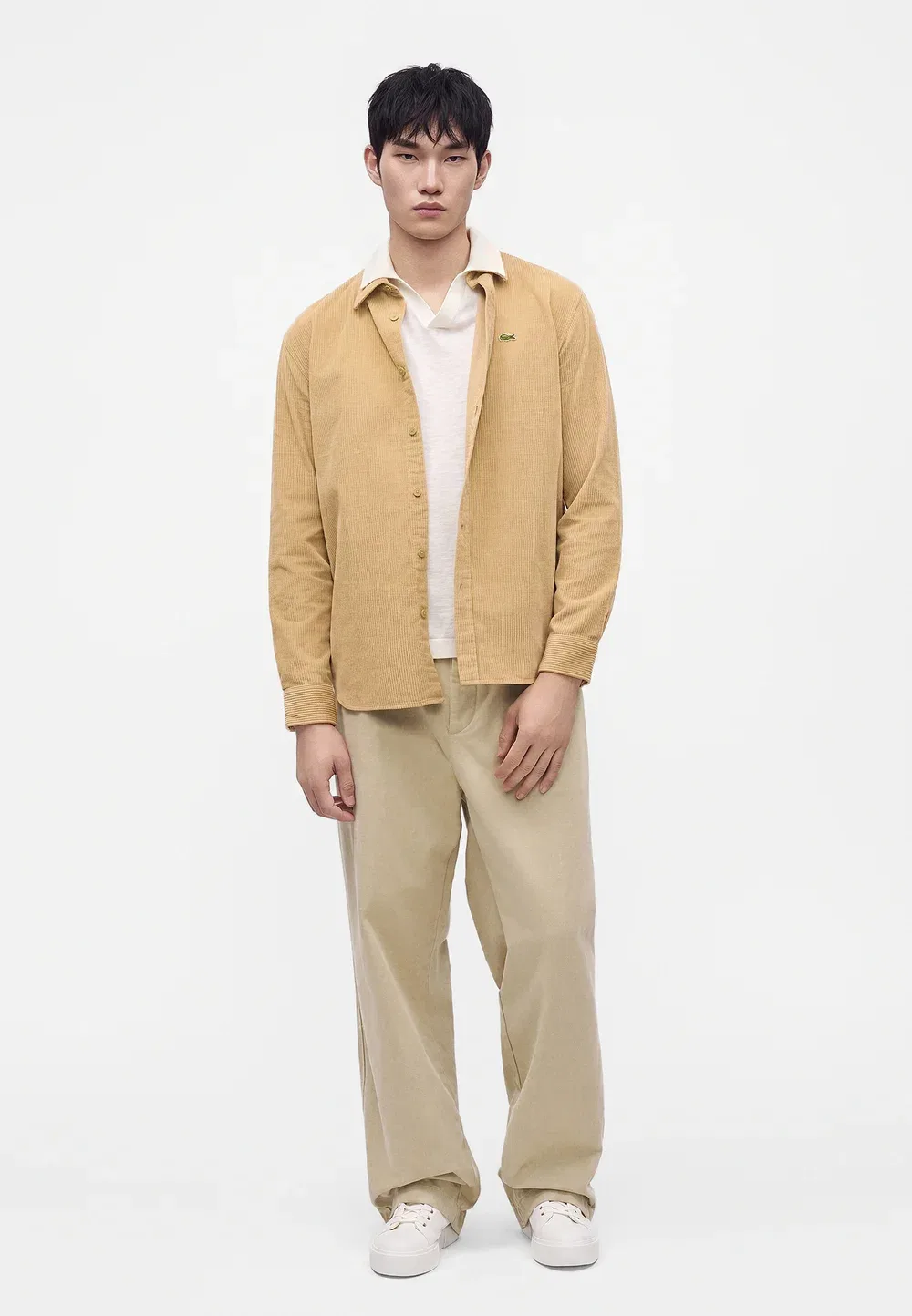 Ch8821_02S - рубашка Lacoste, Beige-S — фото 2