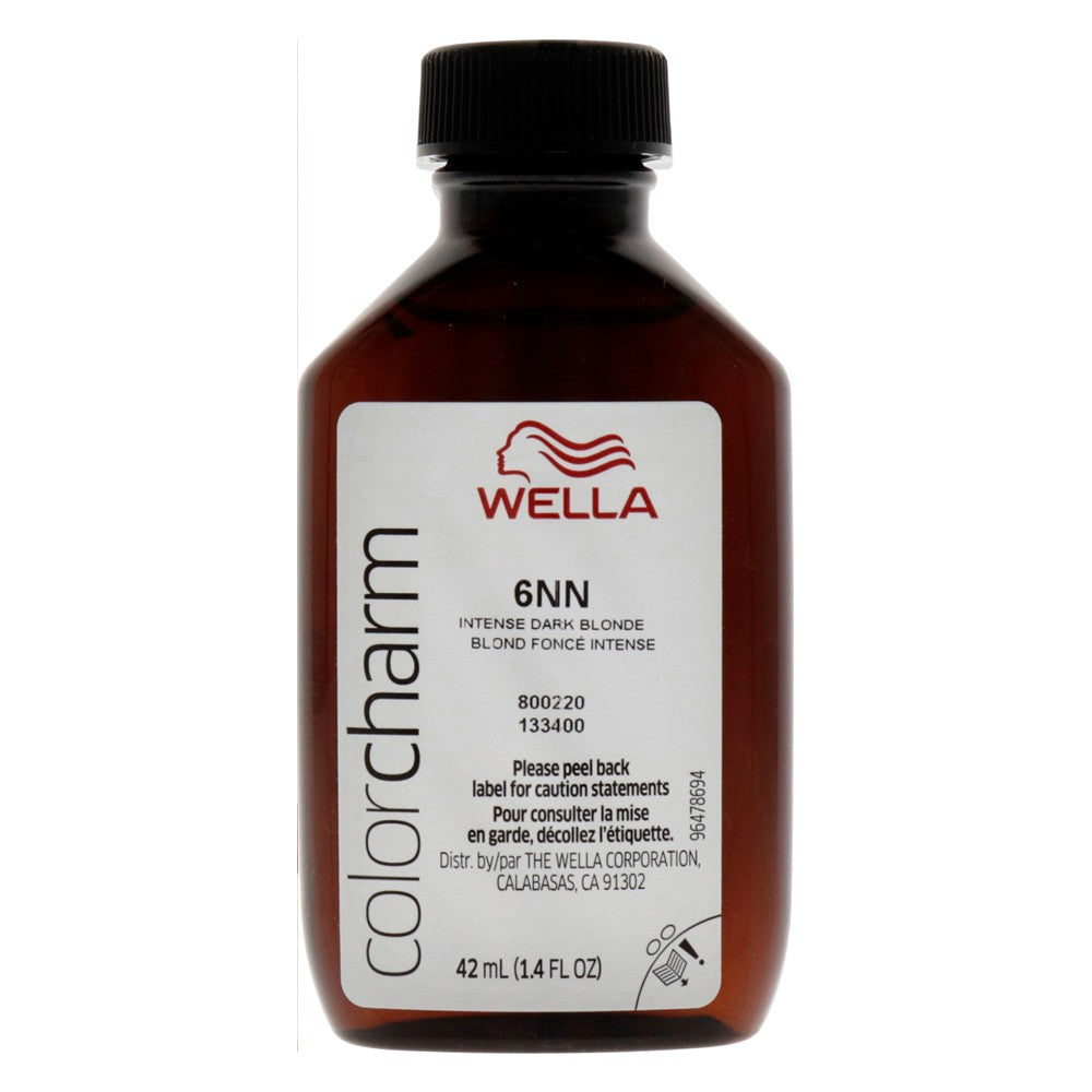 Стойкая жидкая краска для волос Color Charm - 6NN Интенсивный темно-русый оттенок от Wella, подходит для мужчин и женщин - 1,42 унции (42 г) — фото 2