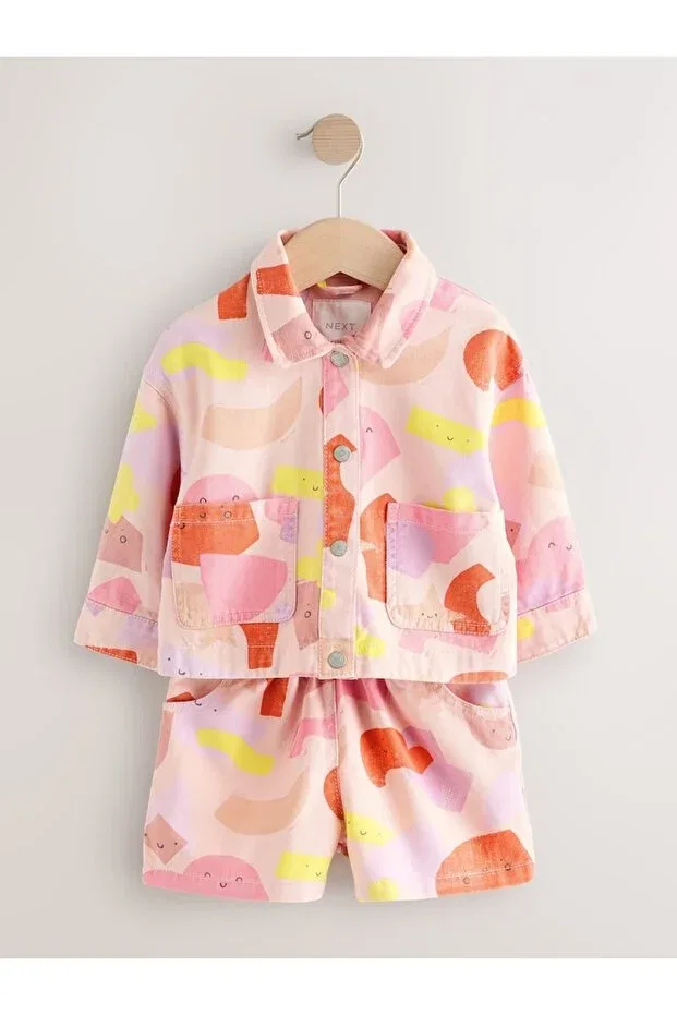 Детский комплект свитшот-шорты с принтом Next Baby, Multicolor — фото 3