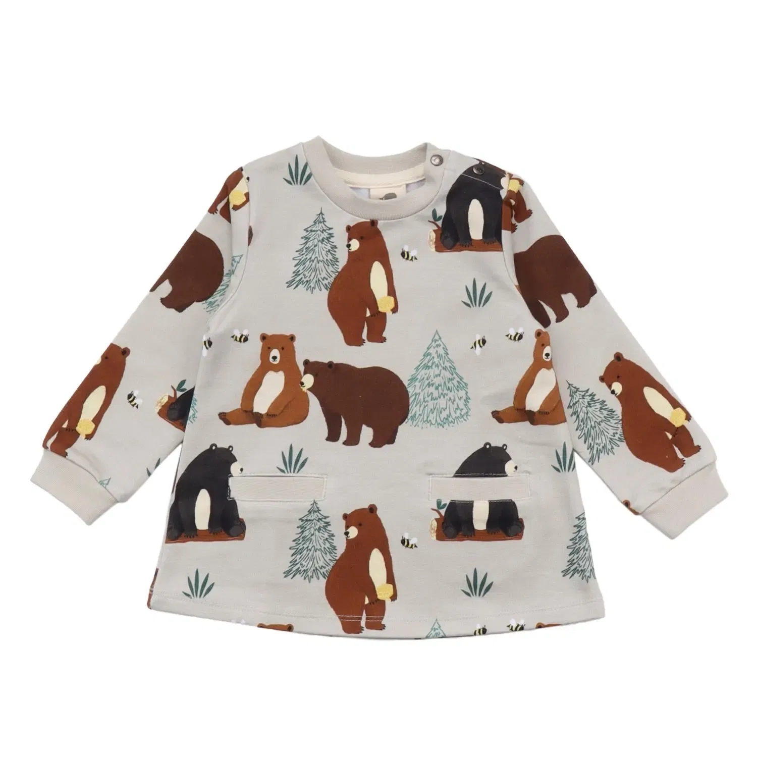 Платье хлопковое Baby Bears Walkiddy, бежевый