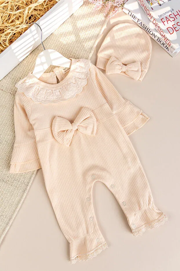 Детский комбинезон для девочек хлопковый Babymod, Beige