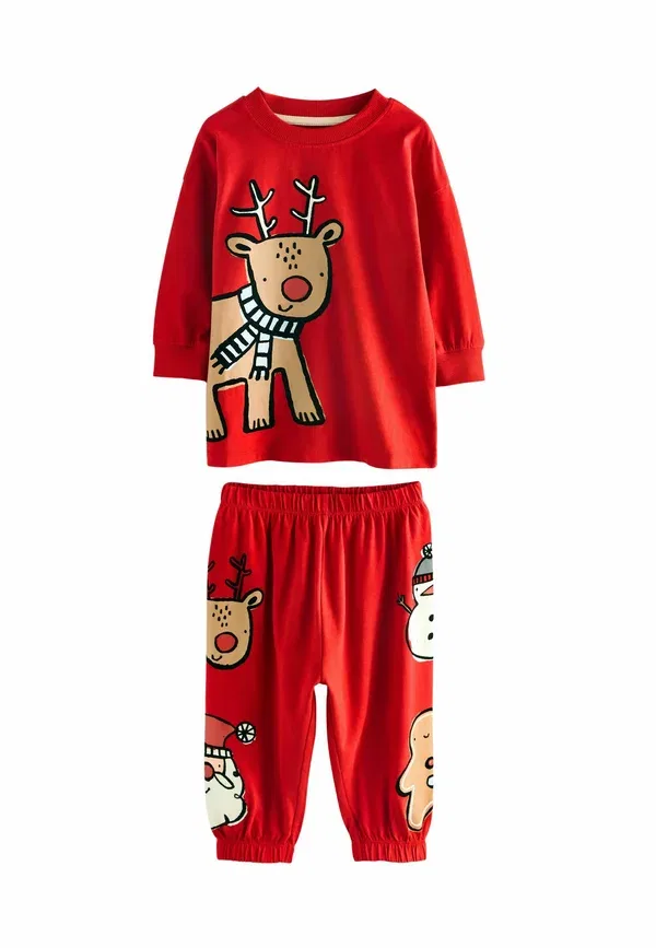 Комплект пижамы 100% хлопок pyjama set Next, Red Reindeer, красный