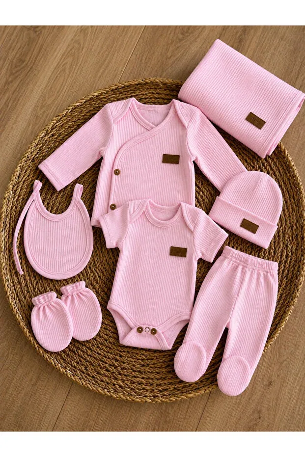 Детский комплект для новорожденных хлопковый Lumy Kids, Pink — фото 3
