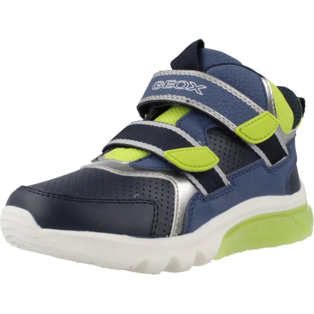 Детские кроссовки с текстурой J Ciberdron Geox, Blau