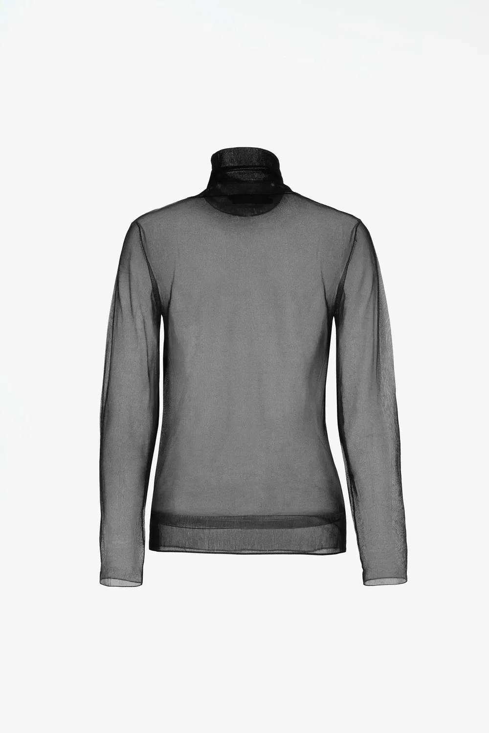 Полупрозрачный джемпер с высоким воротником, лимитированная серия ZARA, черный — фото 4