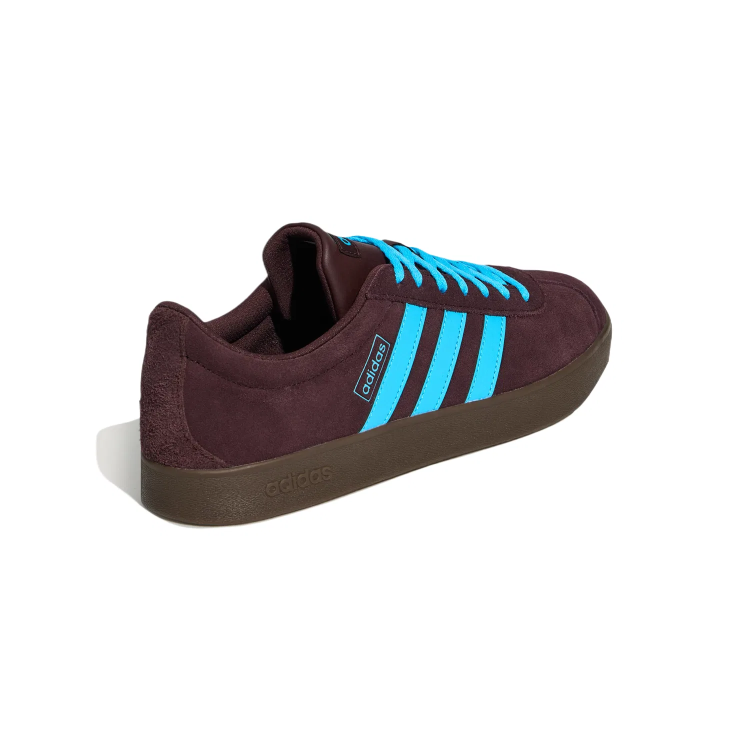 Детские кеды с замшевым верхом Adidas Vl Court Classic, Цвет Dark Brown Blue — фото 4