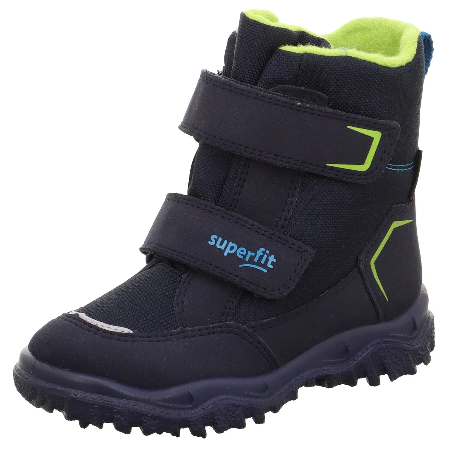 Детские зимние дутики на липучках Superfit, Dark Blue/Light Green