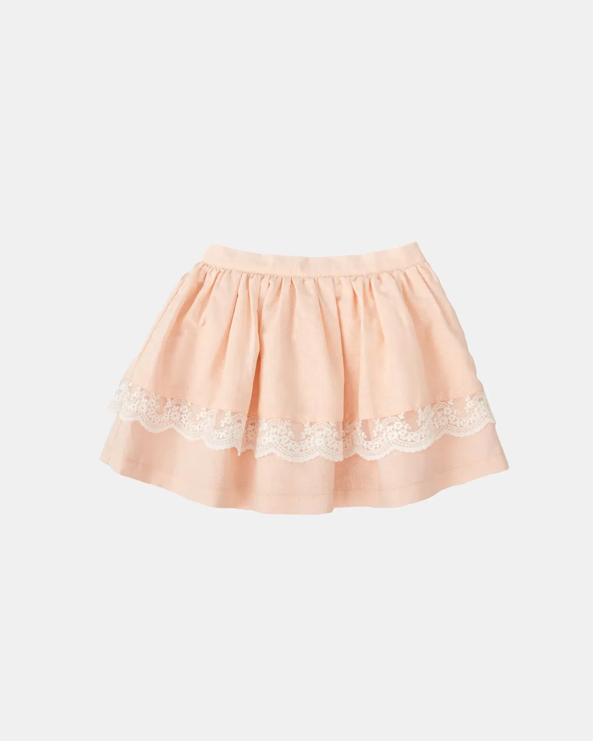 Детская юбка для девочек льняная с воланами Tutto Piccolo, Rosa Blanco