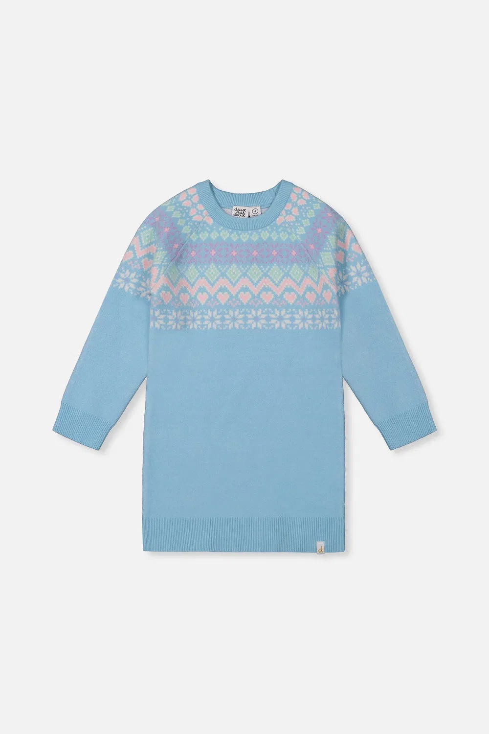 Детское платье из трикотажа с длинным рукавом Après-Ski Deux par Deux, Light Blue