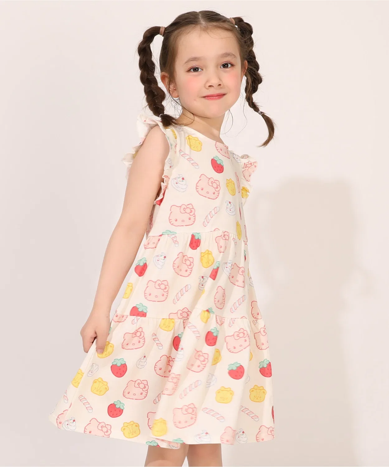 Детское платье для девочек с принтом Sanrio Sweets Frill, модель 1722K, sanrio, Color: Other24