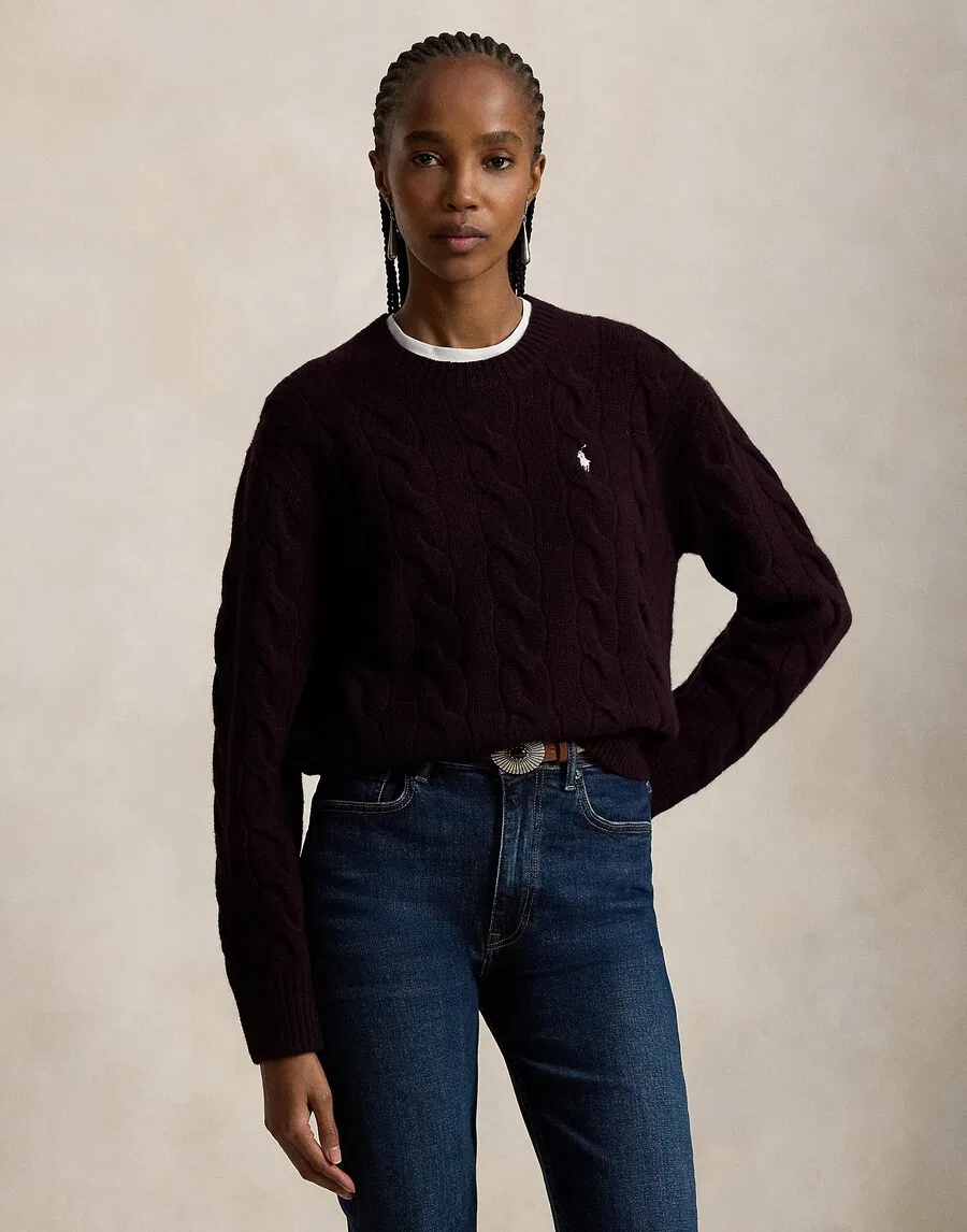 Свитер Polo Ralph Lauren цвета баклажана — фото 2