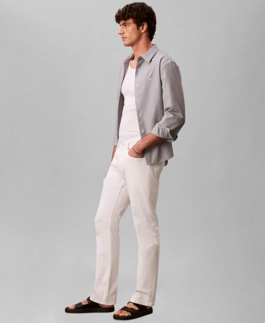Джинсы скинни из стрейч-денима Calvin Klein, Chalk White — фото 2