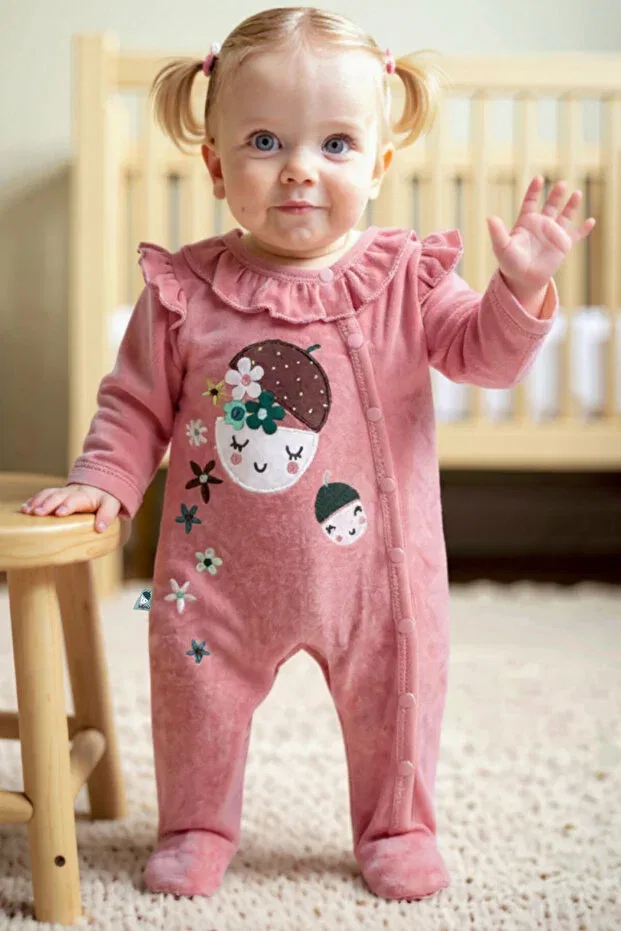 Детский комбинезон для девочек с принтом Boboli, Pink