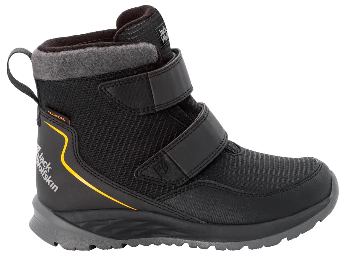 Детские ботинки для мальчиков Polar Bear Texapore Mid Vc K Jack Wolfskin, Phantom Burly Yellow Xt