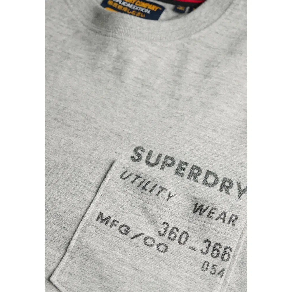 Футболка Superdry Utility Loose Fit с коротким рукавом, серый — фото 3