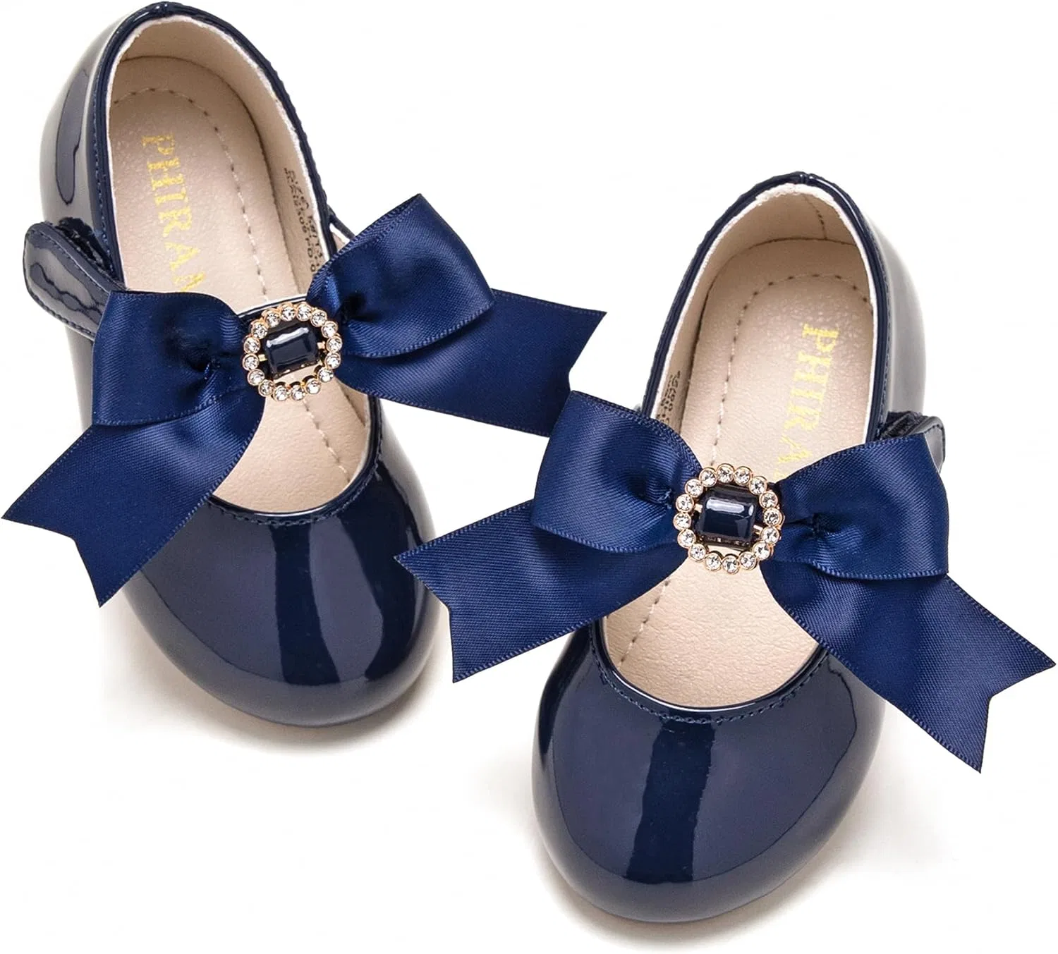 Детские туфли Мэри Джейн для девочек PHIRAMIN, Elegant Bowknot Blue